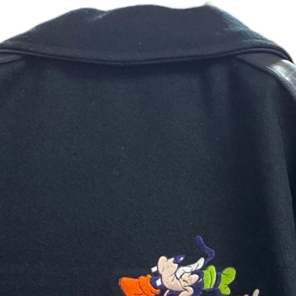 Vintage 90s Too Cute Guetta Brothers Disney Wool Leather Varsity Jacket - Picture 6 of 15